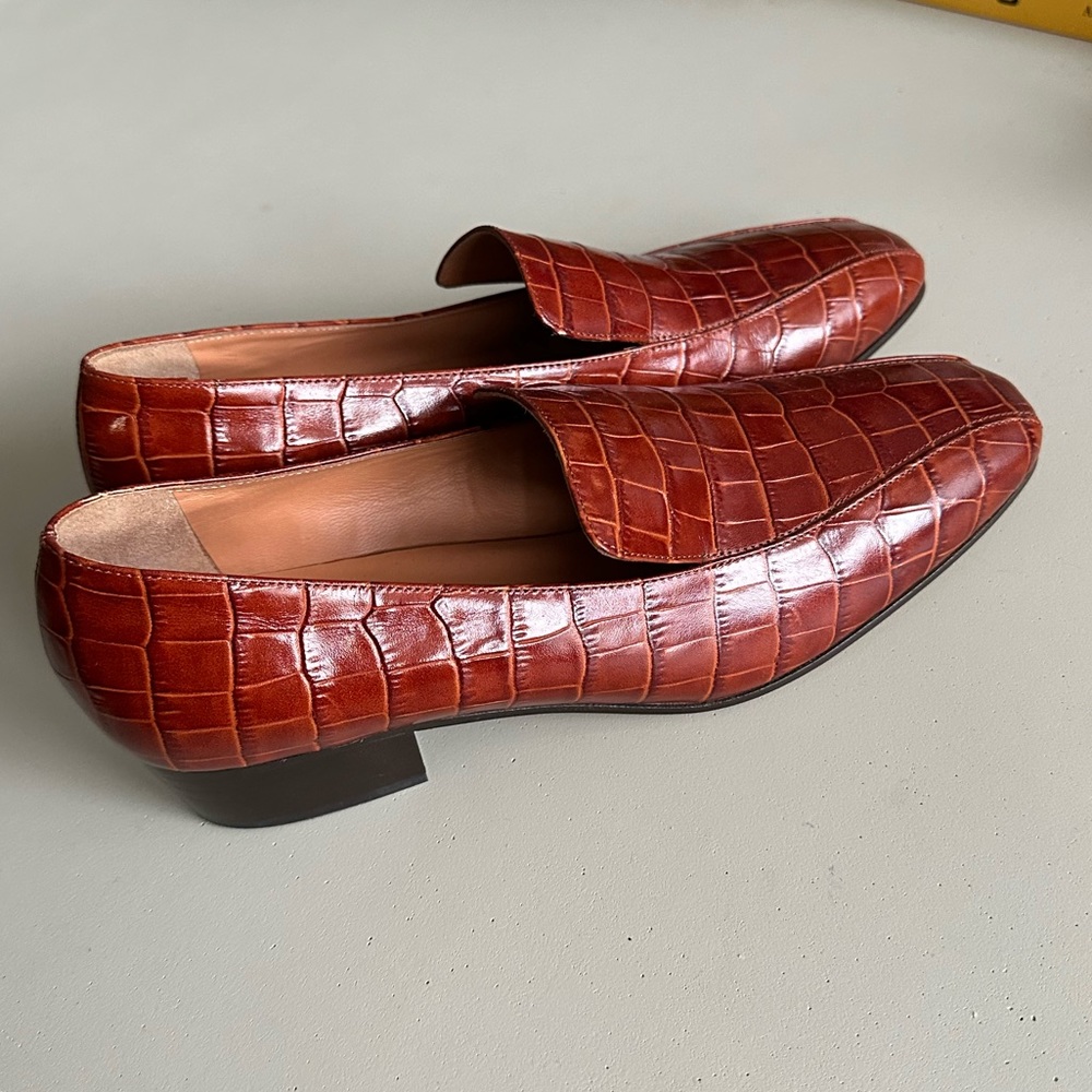 Rachel Comey brown leather croc loafers - never worn!